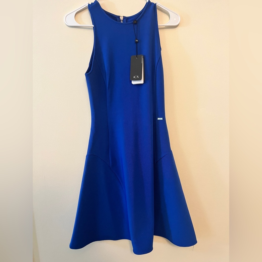 Armani Exchange Royal Blue Midi Dress